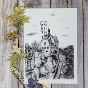 Kunstdruckkarte "Hoch auf dem Fels"