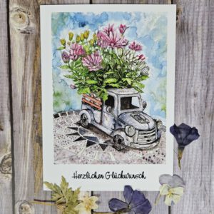 Karte "Blumen für dich" - Herzlichen Glückwunsch!