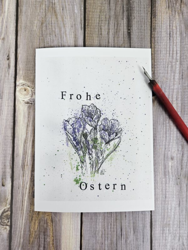 Karte "Krokusse" - Frohe Ostern