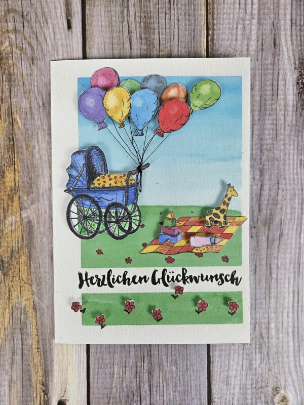 Karte "Herzlichen Glückwunsch zum Baby!"